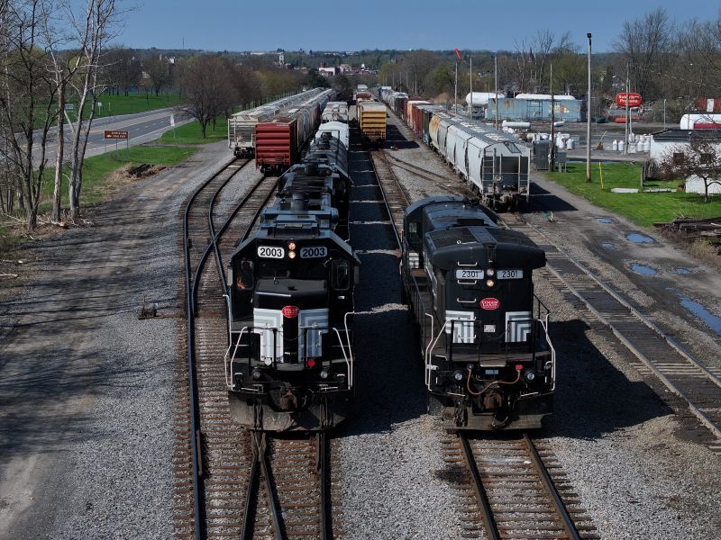 Railcar storage at a Finger Lakes Railway facility